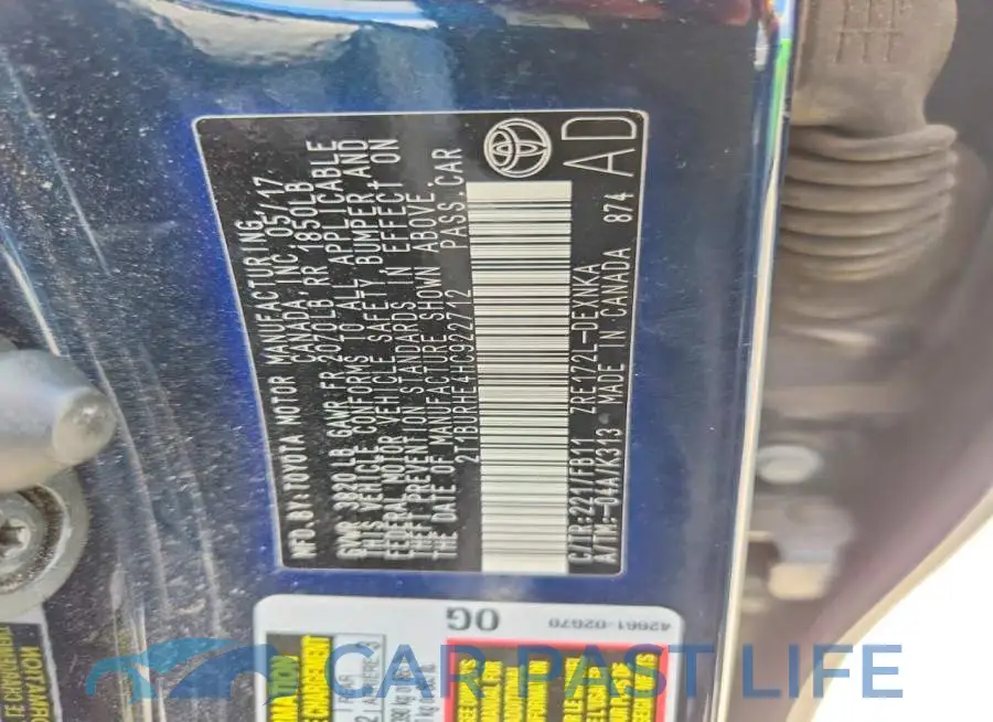 2T1BURHE4HC922712# 12