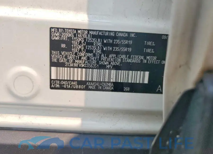 2T3A1RFV9KC056351# 13