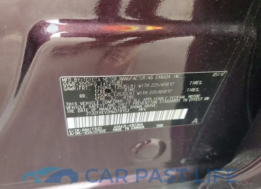 2T3ZFREV2HW379153# 12