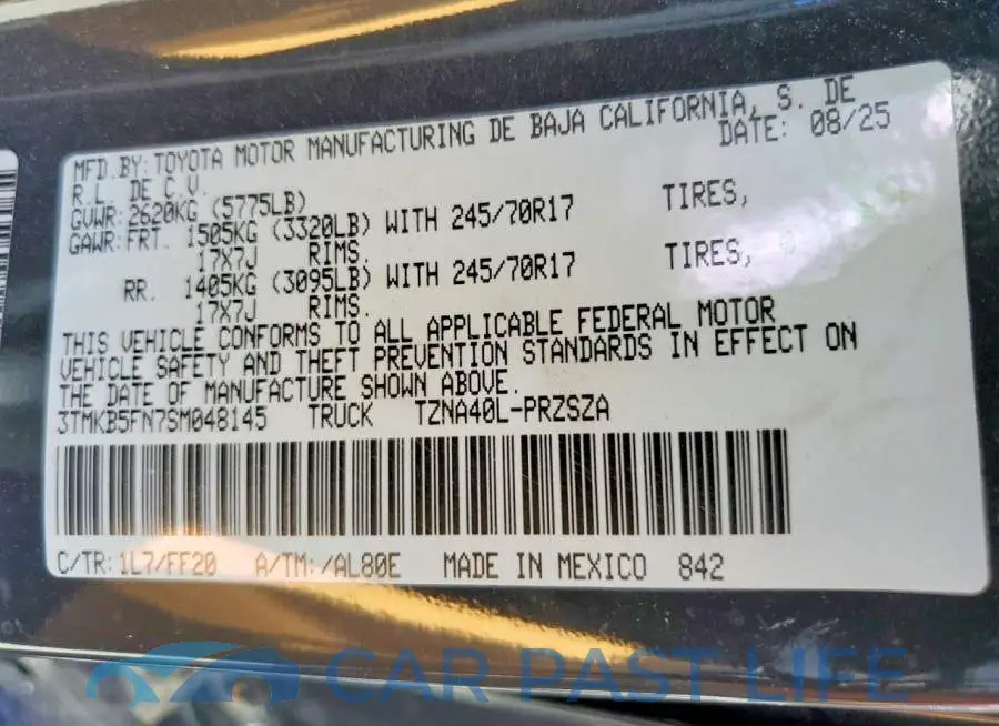 3TMKB5FN7SM048145# 12