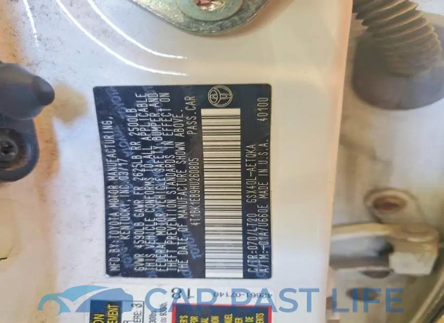 4T1BK1EB9HU260805# 12