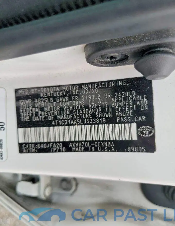 4T1C31AK5LU533819# 13