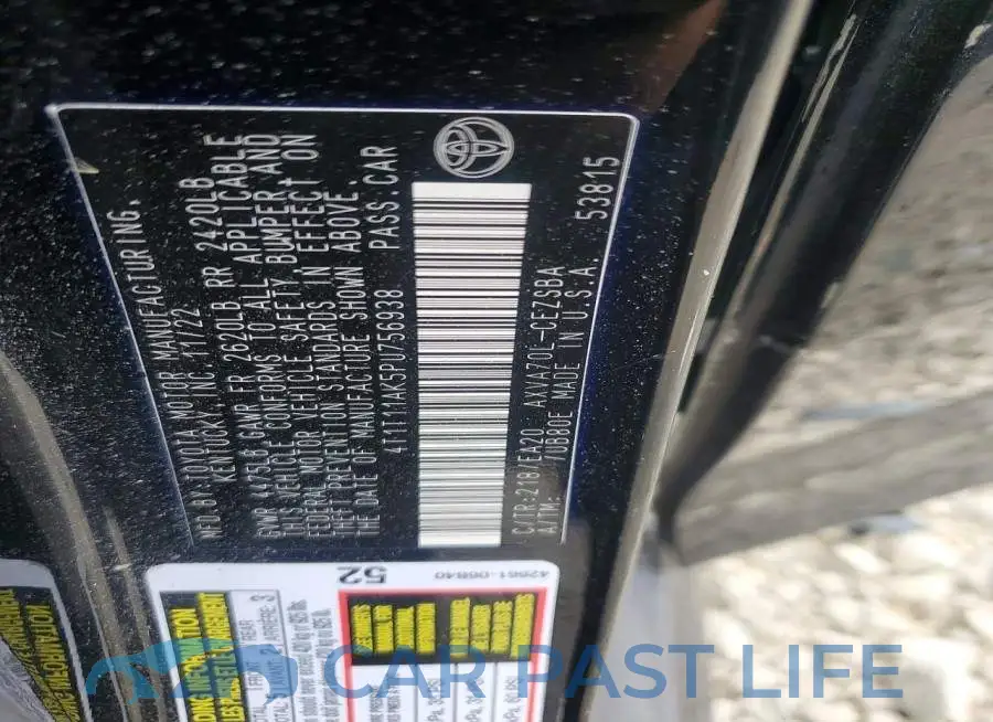 4T1T11AK5PU756938# 12