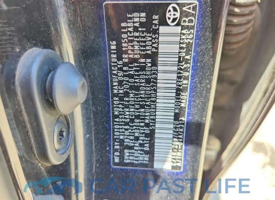 5YFBURHE8HP577930# 13