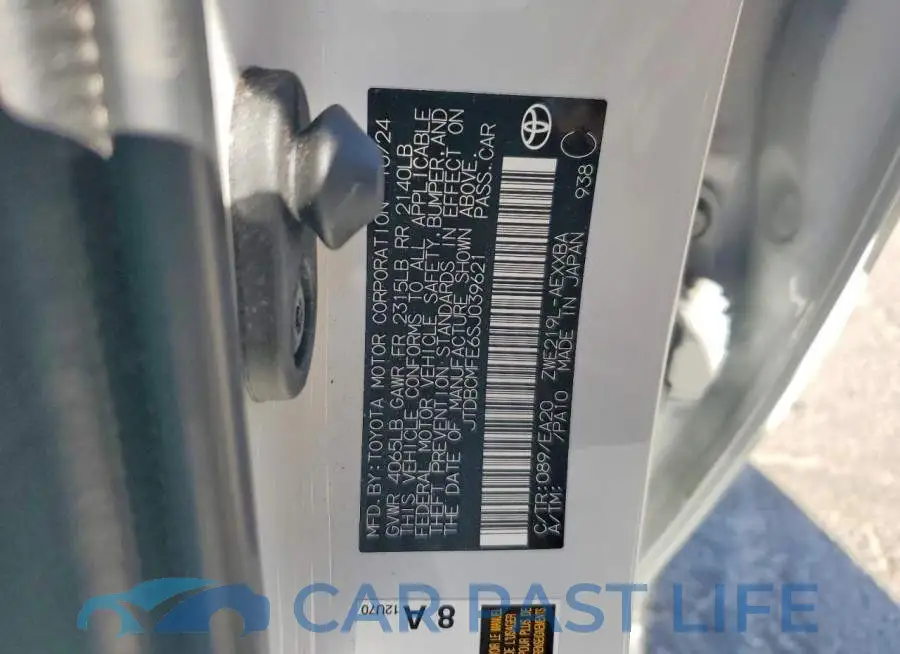 JTDBCMFE6SJ039621# 12