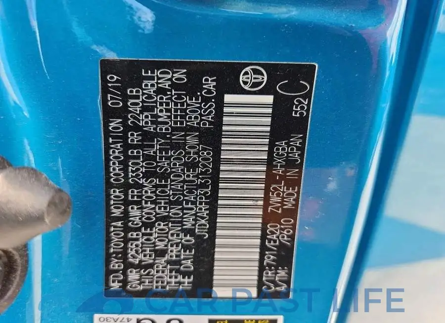 JTDKARFP3L3132087# 12