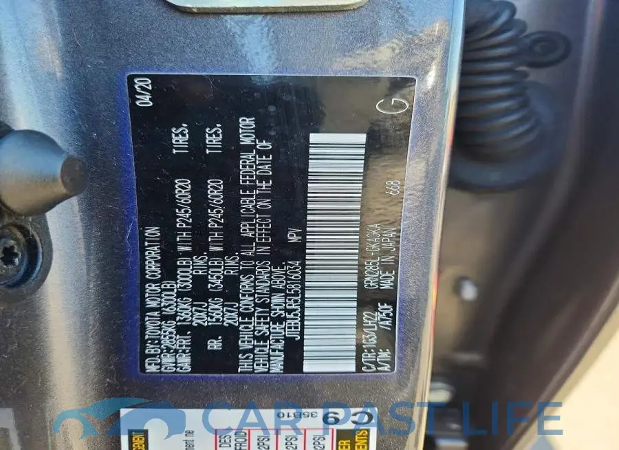 JTEBU5JR5L5816034# 13