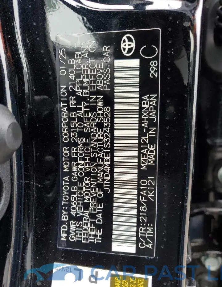 JTND4MBE1S3243528# 12