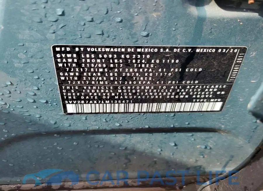 3VV2B7AX7LM135471# 13