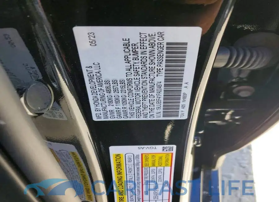 19UUB5F41PA004874# 12