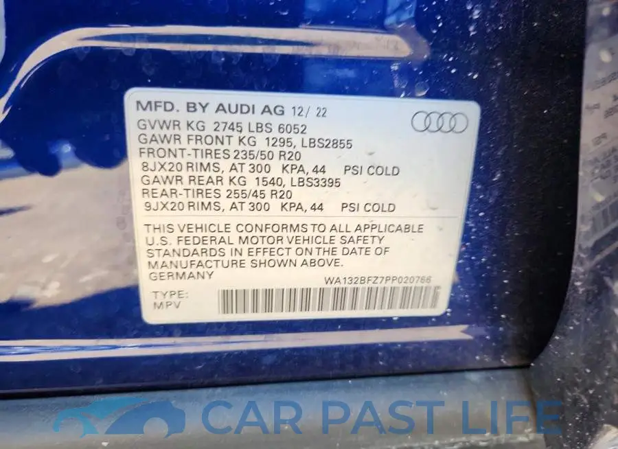 WA132BFZ7PP020766# 12