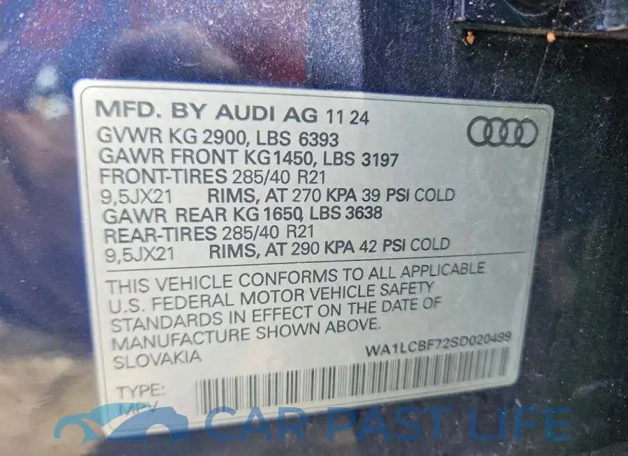 WA1LCBF72SD020499# 14