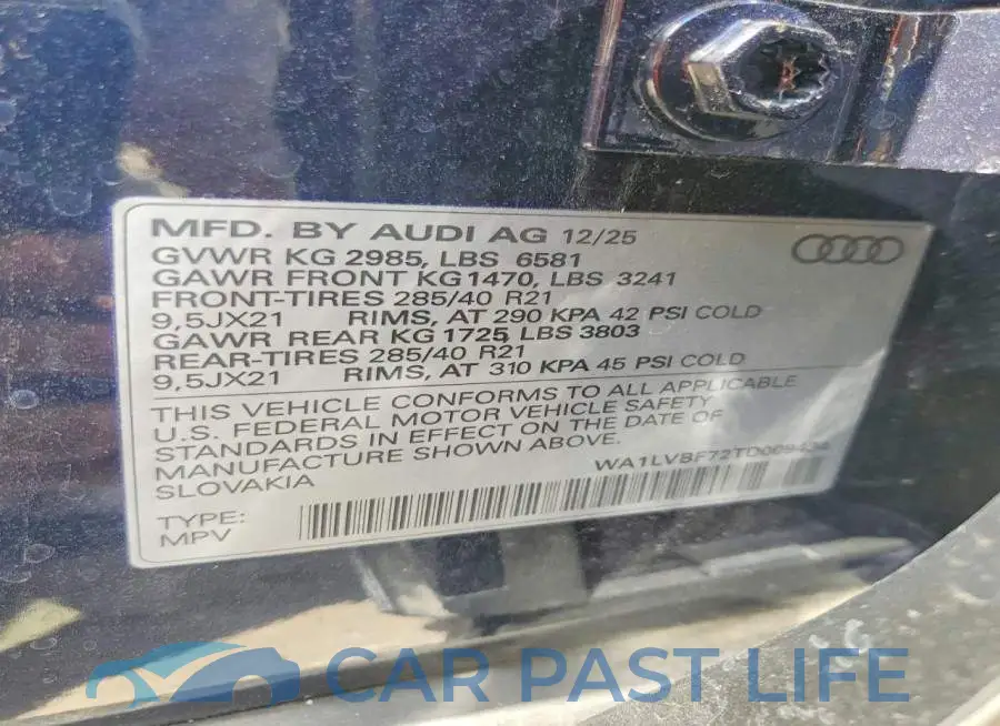 WA1LVBF72TD009434# 13