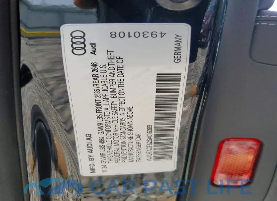 WAUFACF52SA016089# 12