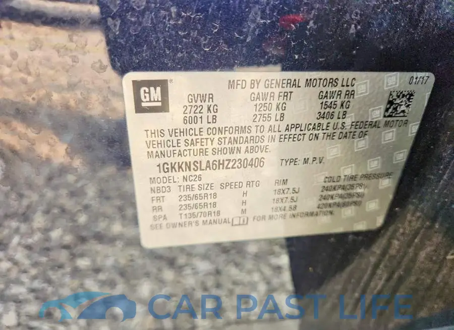 1GKKNSLA6HZ230406# 13