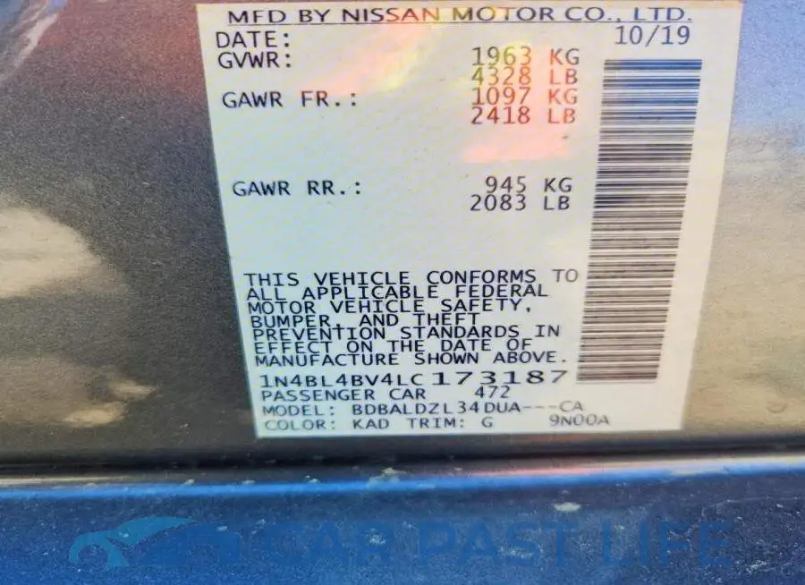 1N4BL4BV4LC173187# 12