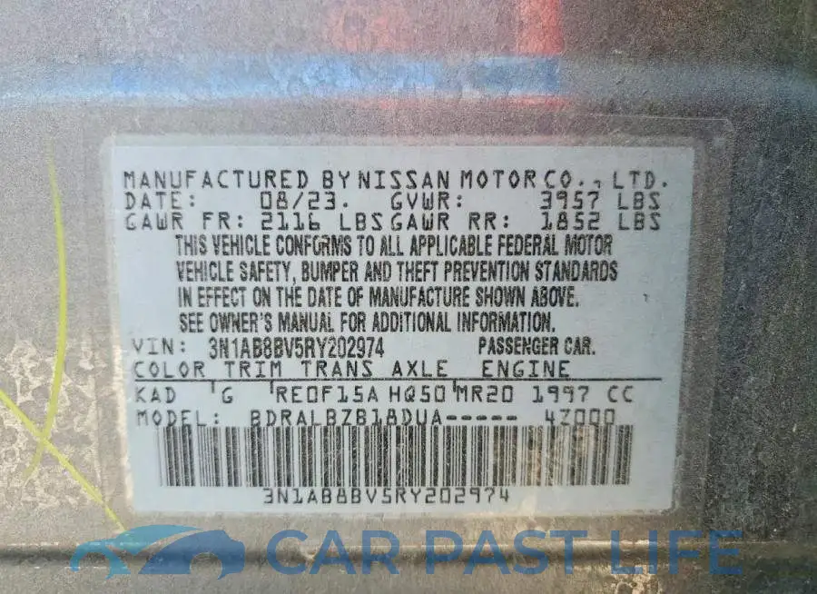 3N1AB8BV5RY202974# 12