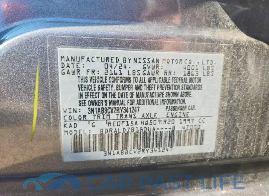 3N1AB8CV2RY341247# 12