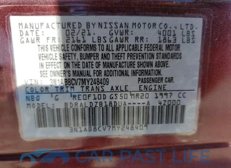 3N1AB8CV7MY248409# 13