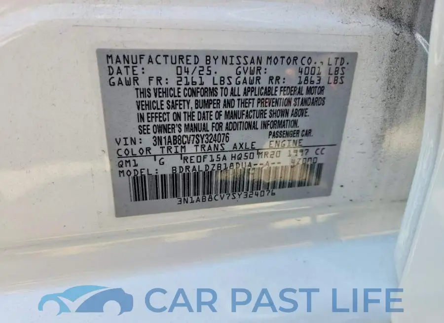 3N1AB8CV7SY324076# 12