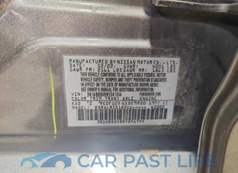 3N1AB8DV8NY241744# 12