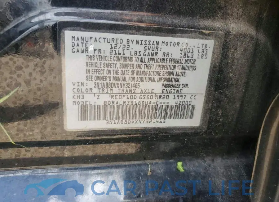 3N1AB8DVXNY321465# 12