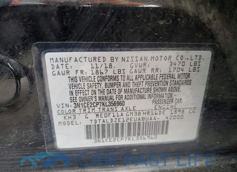 3N1CE2CP7KL356960# 13