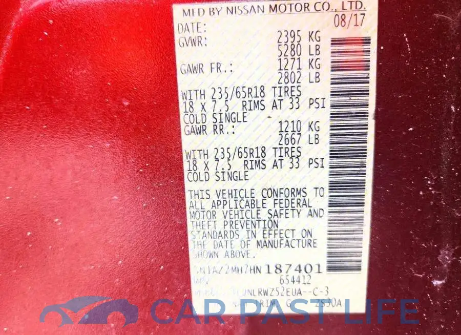 5N1AZ2MH7HN187401# 13
