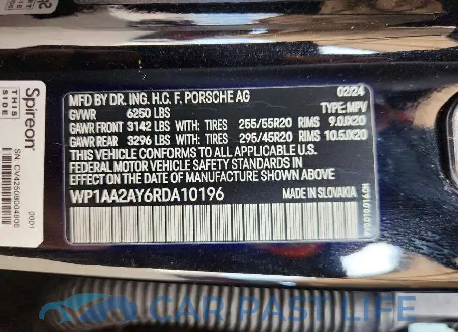 WP1AA2AY6RDA10196# 14