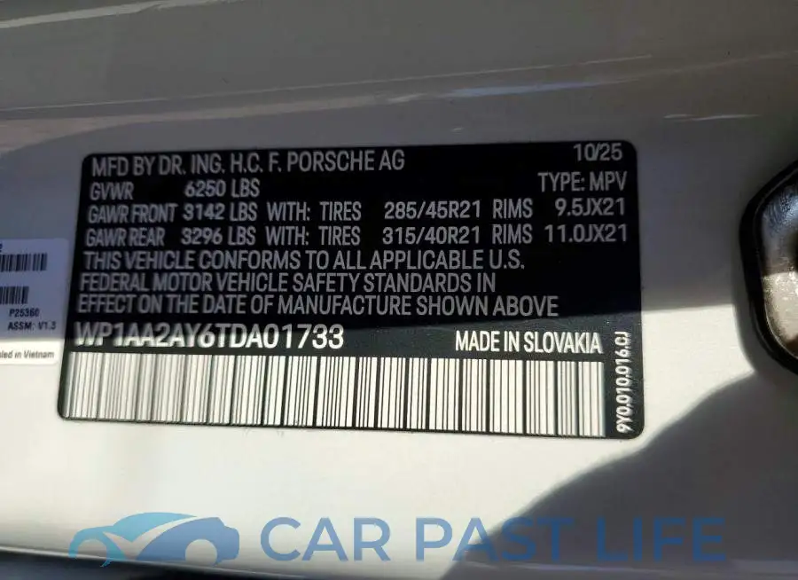 WP1AA2AY6TDA01733# 13