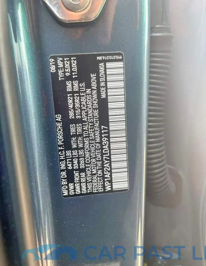 WP1AF2AY7LDA39117# 12