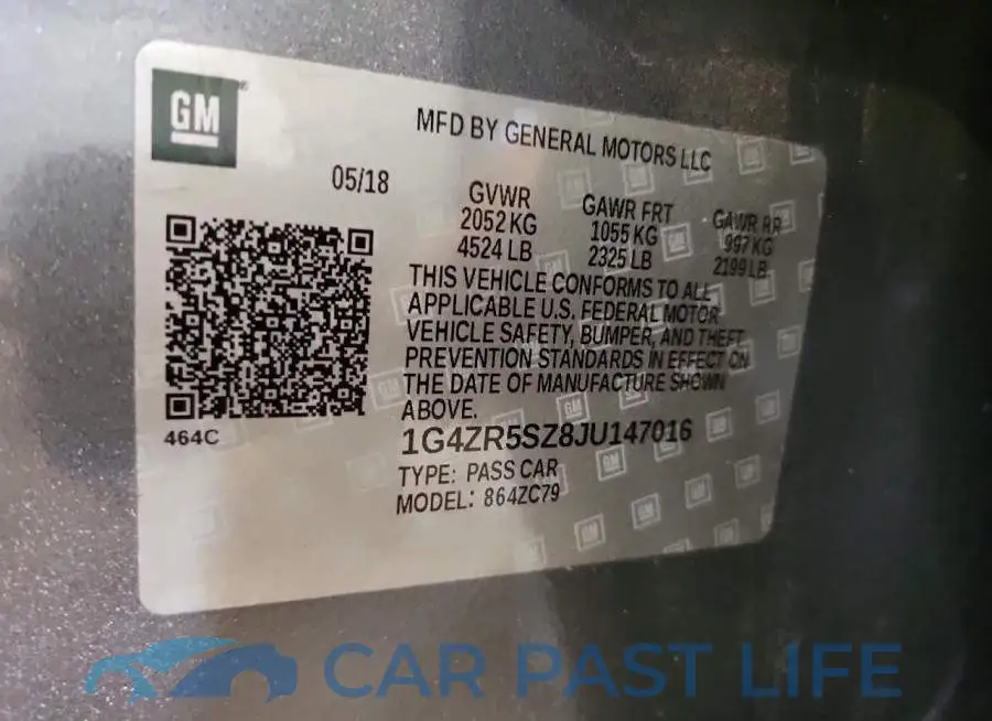 1G4ZR5SZ8JU147016# 12