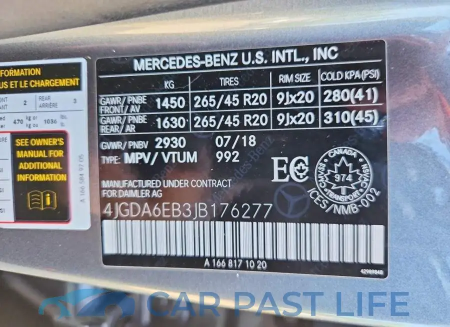 4JGDA6EB3JB176277# 13