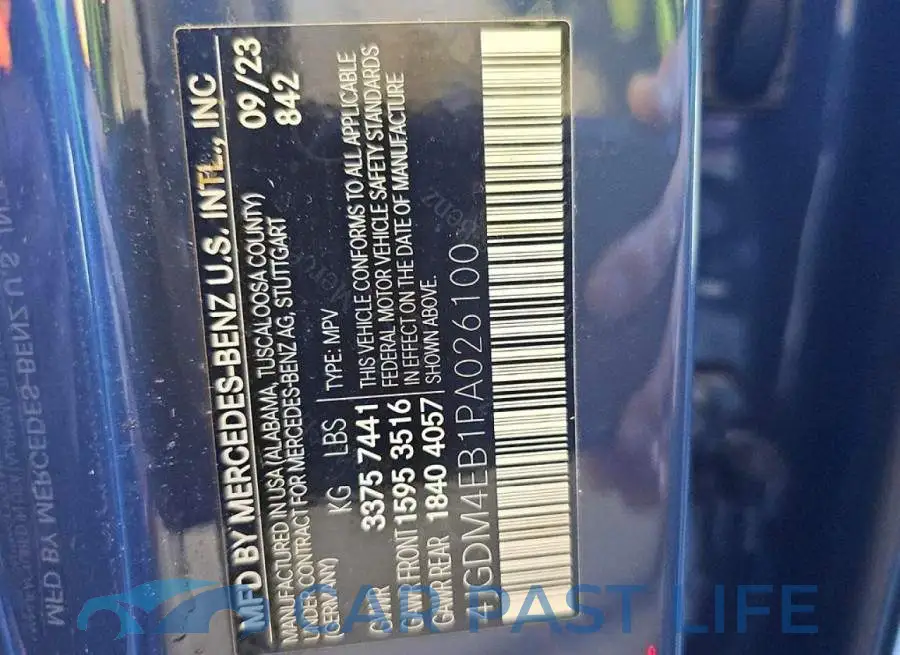 4JGDM4EB1PA026100# 10