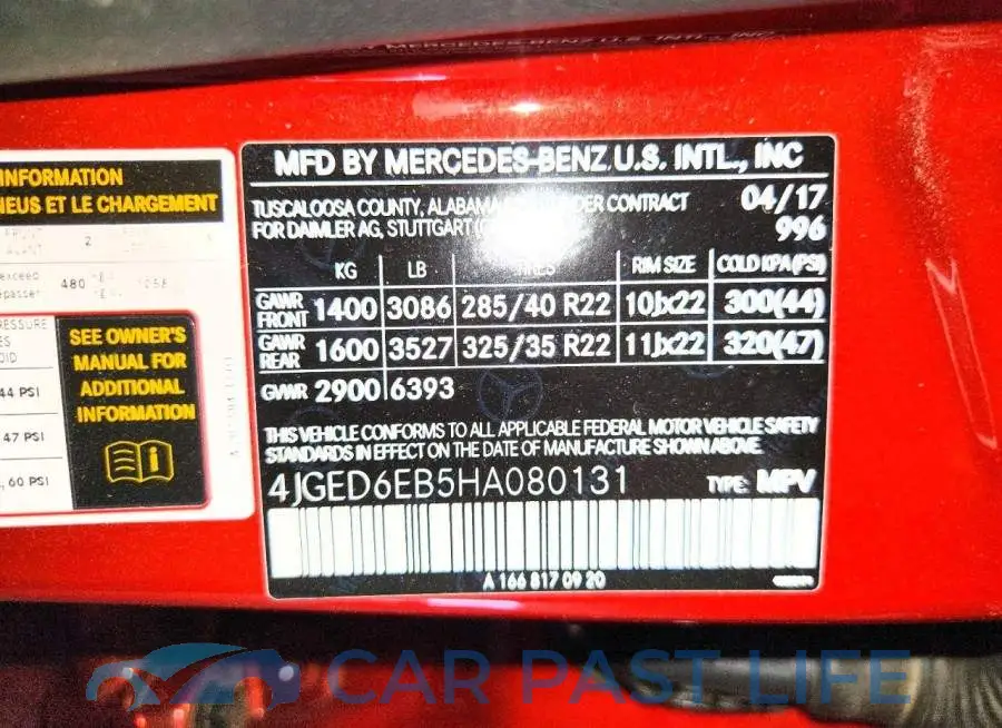 4JGED6EB5HA080131# 12