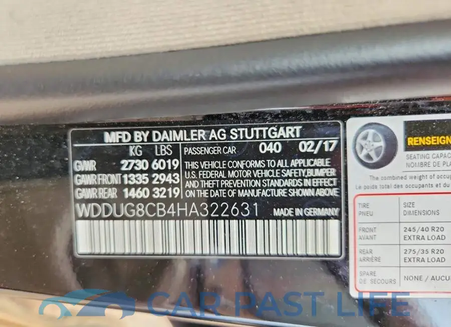 WDDUG8CB4HA322631# 12