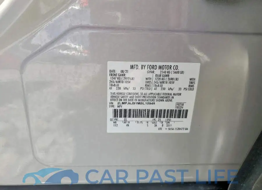 2LMPJ6J91MBL10948# 12