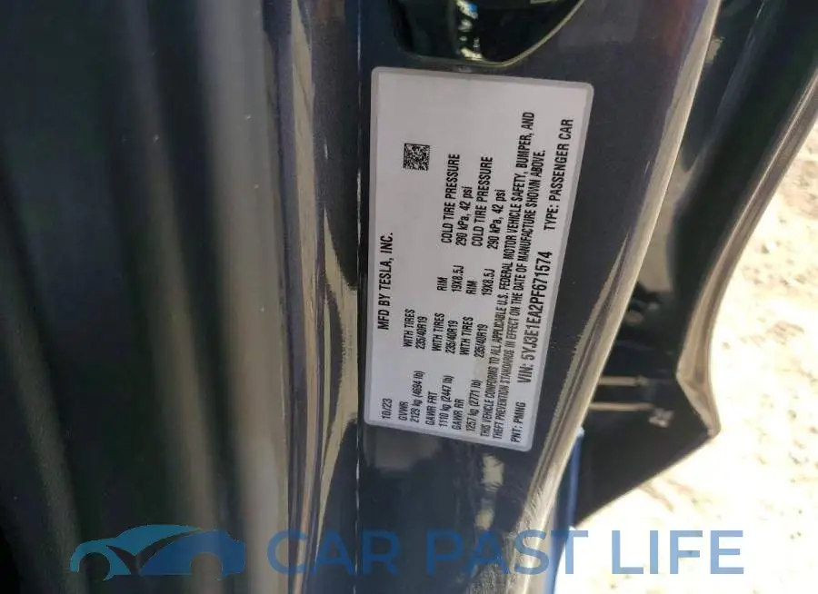 5YJ3E1EA2PF671574# 12