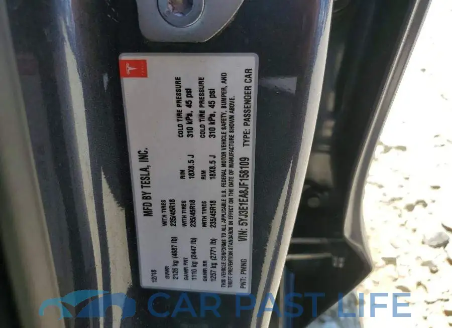 5YJ3E1EA8JF158109# 12