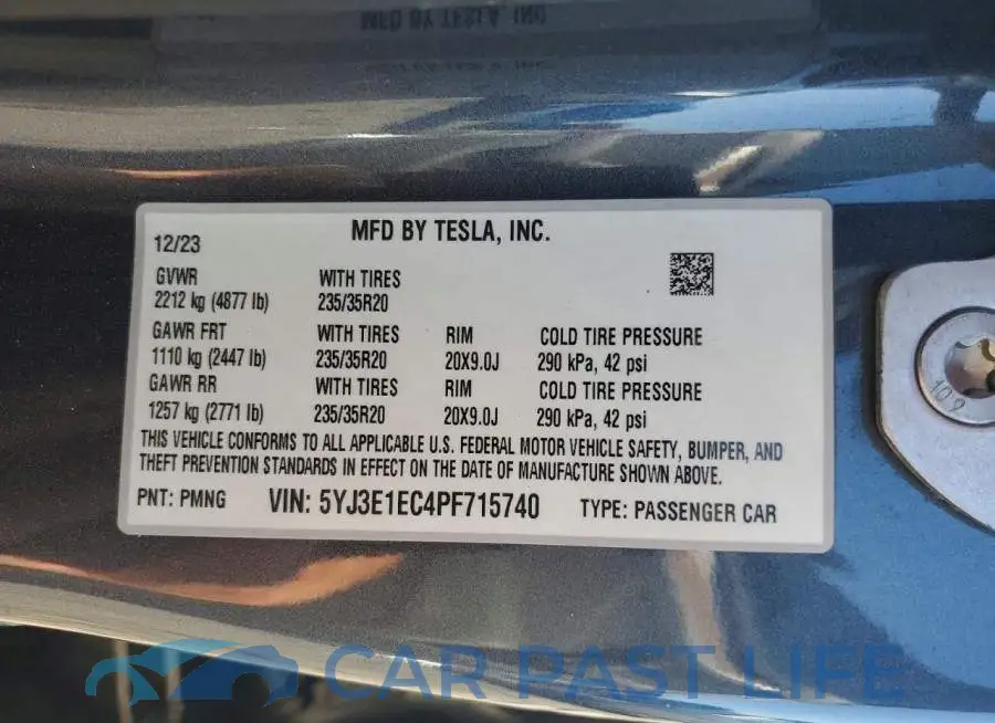 5YJ3E1EC4PF715740# 13