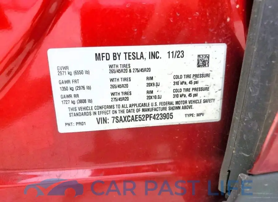 7SAXCAE52PF423905# 14