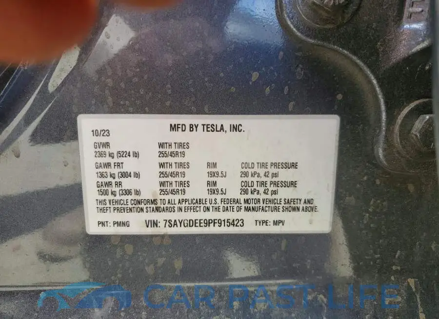 7SAYGDEE9PF915423# 12