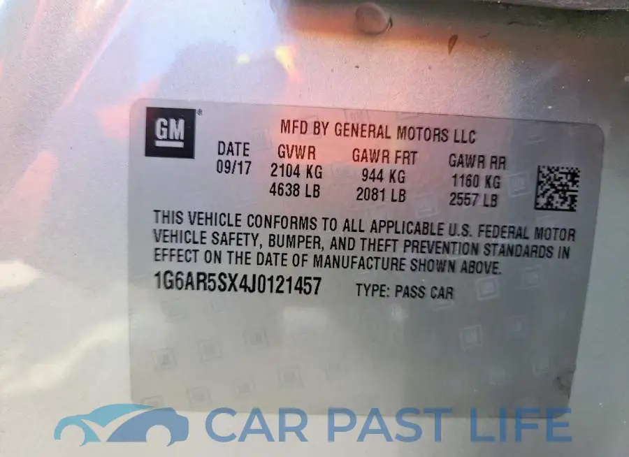 1G6AR5SX4J0121457# 12