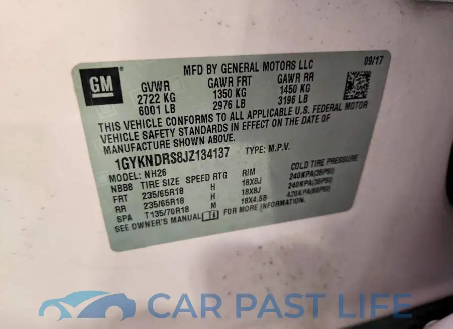 1GYKNDRS8JZ134137# 13