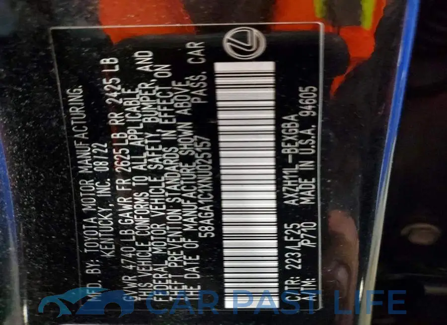 58AGA1C1XNU025157# 12