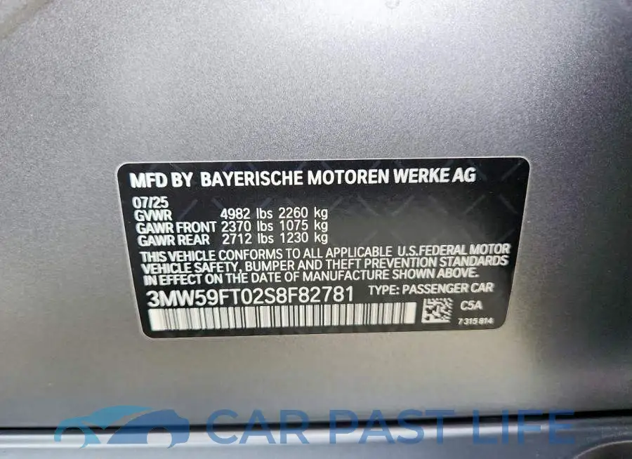 3MW59FT02S8F82781# 12