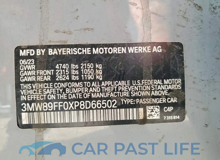 3MW89FF0XP8D66502# 13