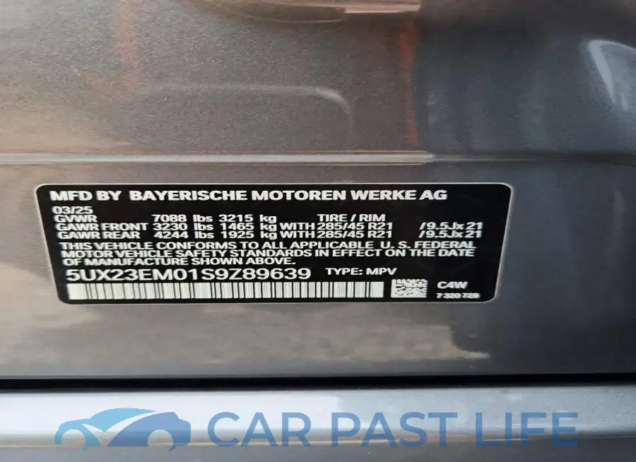 5UX23EM01S9Z89639# 12