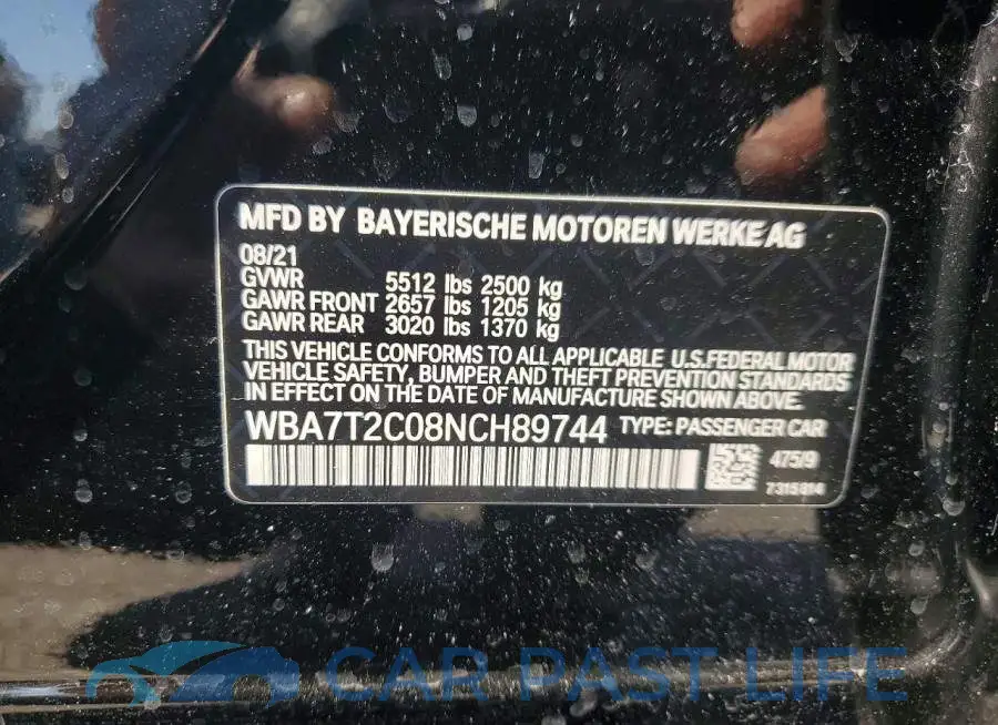 WBA7T2C08NCH89744# 13