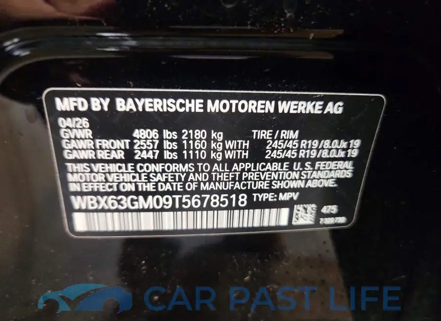 WBX63GM09T5678518# 14